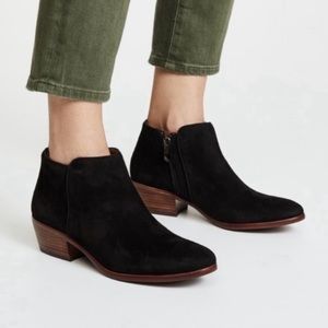 Sam Edelman Petty Black Suede Ankle Boots size 6